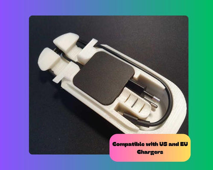 Steam Deck Charger Insert & Carrying Case Accessory | Portable Storage, Travel-Friendly Gaming Gear
