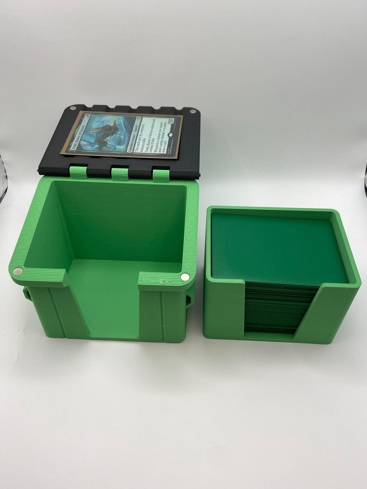 Dumpster MTG Deck Box: Commander EDH Card Storage with Magnetic Lid