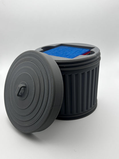 Trashcan MTG Deck Box: Commander EDH Card Storage with Screw on lid