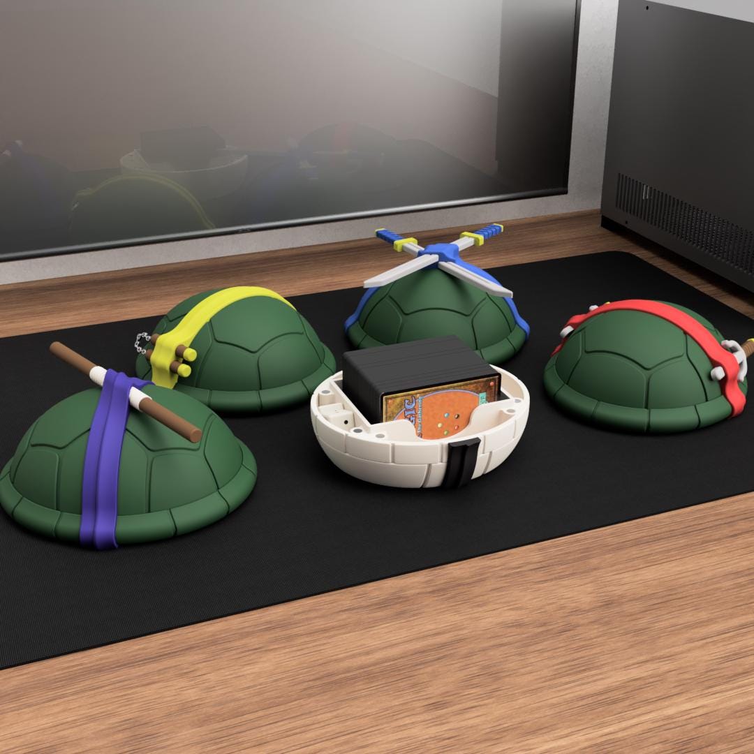 TMNT Turtle Shell Deck Box: MTG Card Storage (Leonardo, Raphael, Donatello, Michelangelo)
