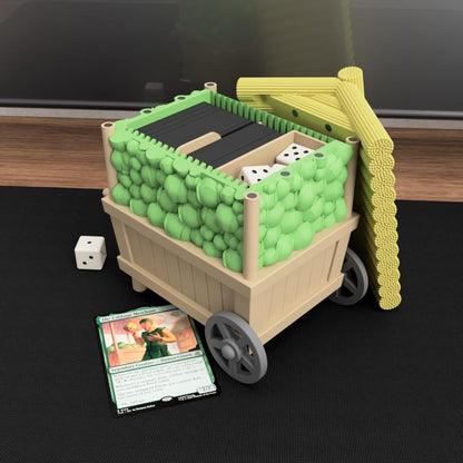Cabbage Cart MTG Deck Box – Avatar Inspired Commander Case with Dice Storage