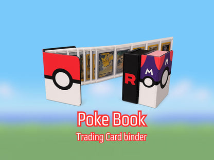 Pokebook Trading Card Binder for TCG | Accordion Card Holder Book for Pokémon Collectors | Top Loader Display & Storage in 6 or 12 Pages