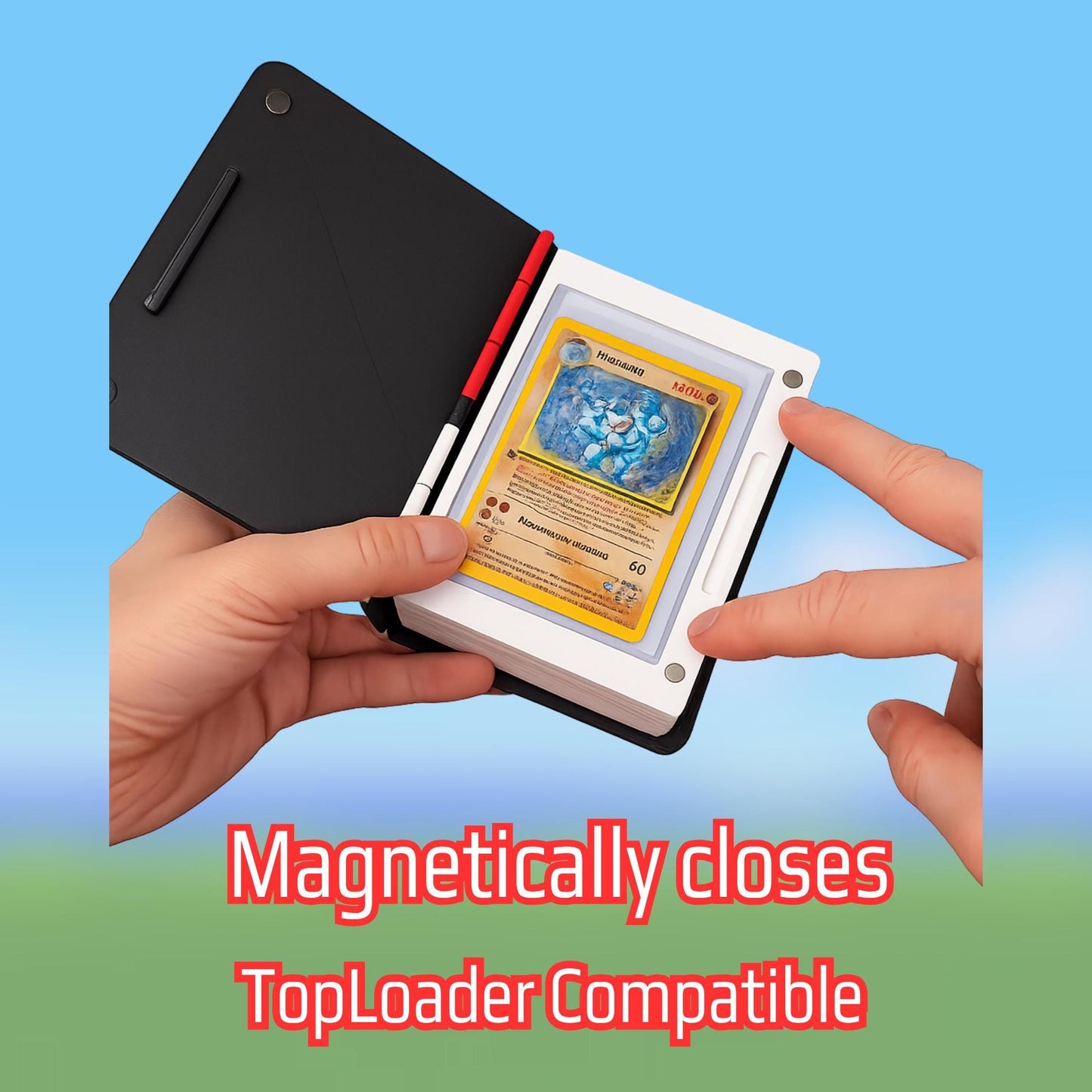 Pokebook Trading Card Binder for TCG | Accordion Card Holder Book for Pokémon Collectors | Top Loader Display & Storage in 6 or 12 Pages